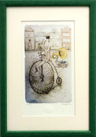 Aleš Vondřich - Dáma s gramofonem - umělecký tisk